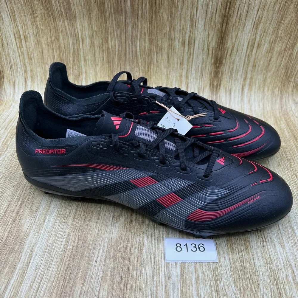 adidas Predator League FG Men's Size 13‎ Black Red Soccer Cleats ID1328 NEW